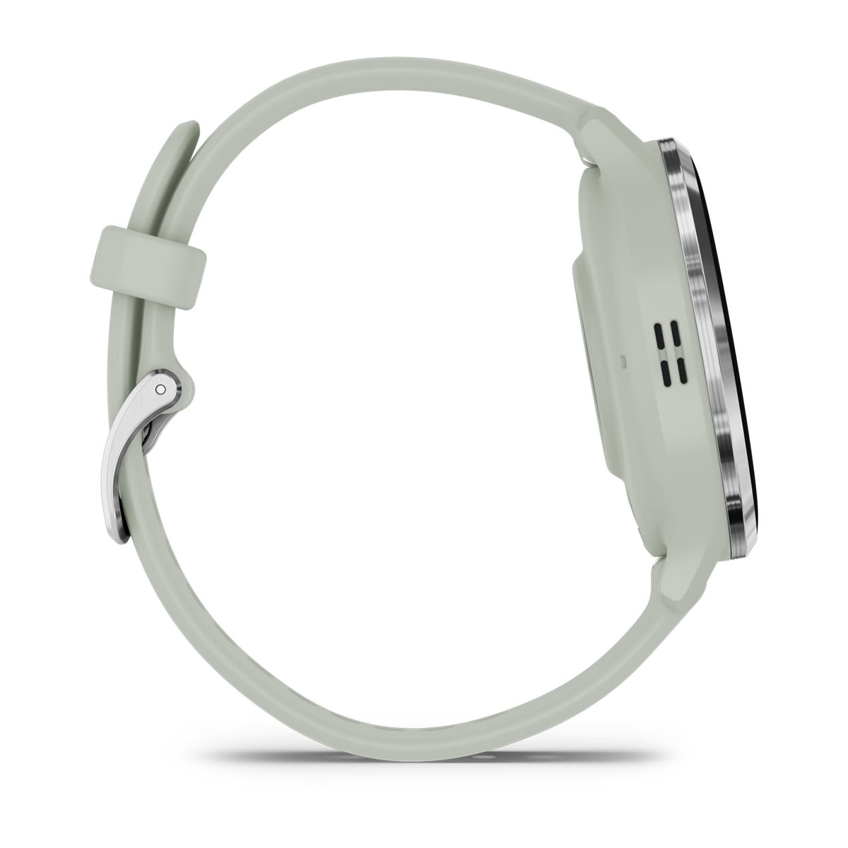 Venu® 3S Silver Stainless Steel Bezel with Sage Gray Case and Silicone Band