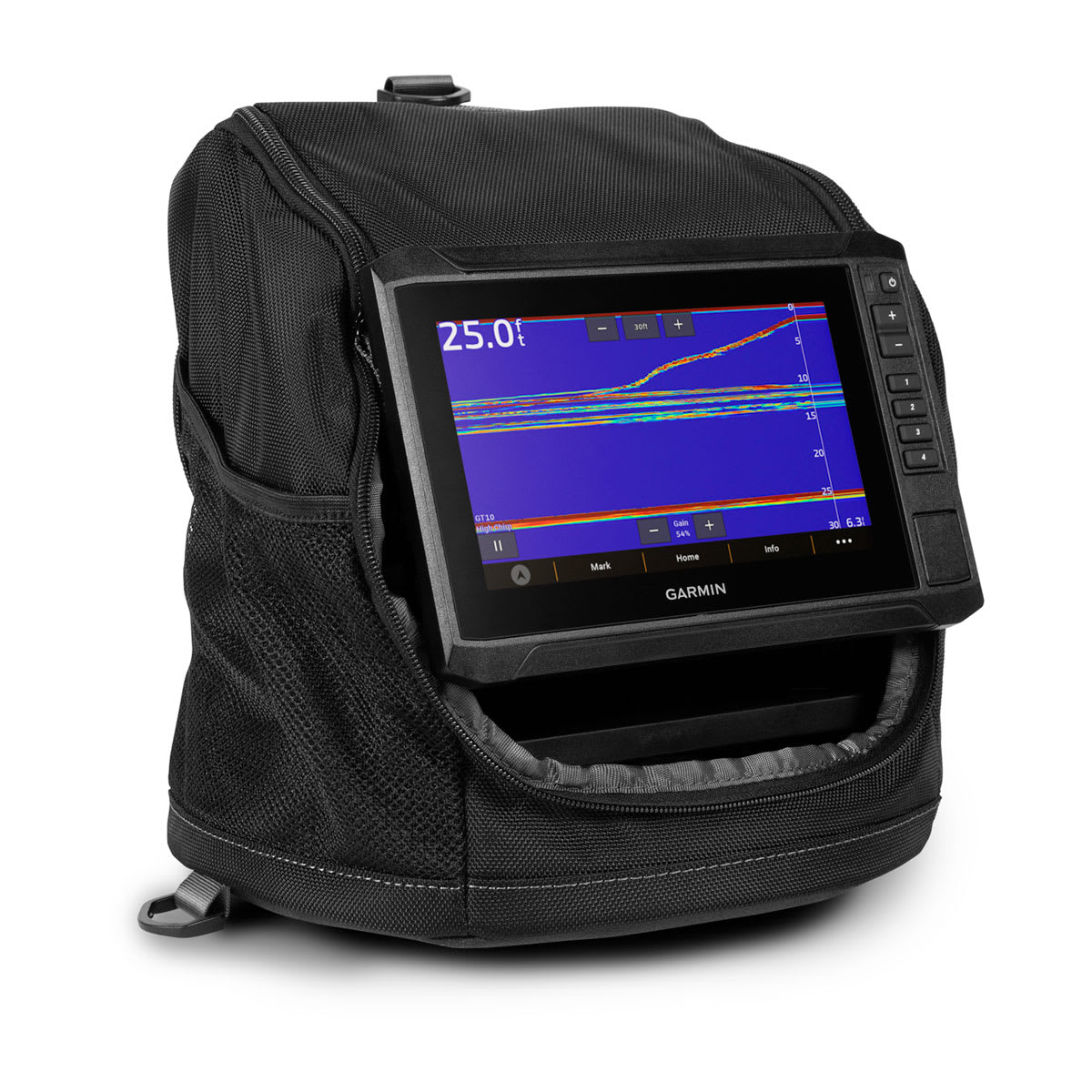 ECHOMAP™ UHD2 7" Ice Fishing Bundle Includes ECHOMAP™ UHD2 73sv and GT10HN-IF Transducer