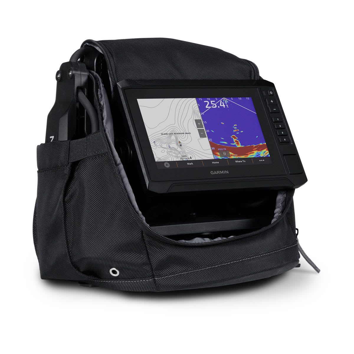 Panoptix™ PS22-IF Ice Fishing Bundle Includes ECHOMAP™ UHD2 73sv, Panoptix PS22-IF Transducer and Pole-free Transducer Rotation System