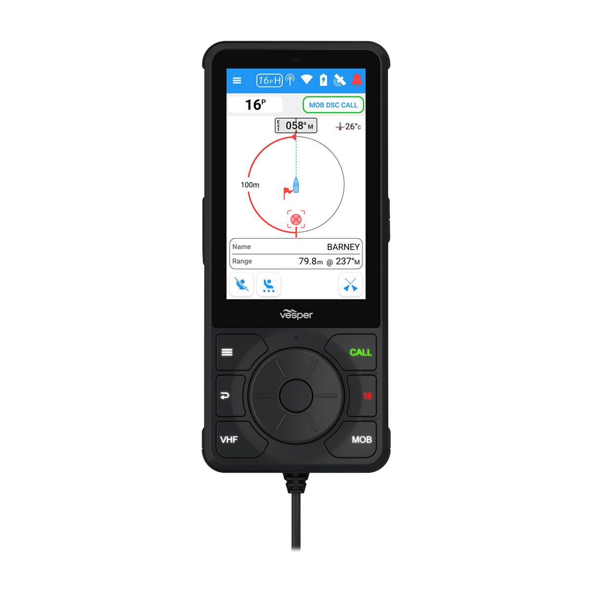 Cortex™ H1 and H1P Handsets Tethered Handset