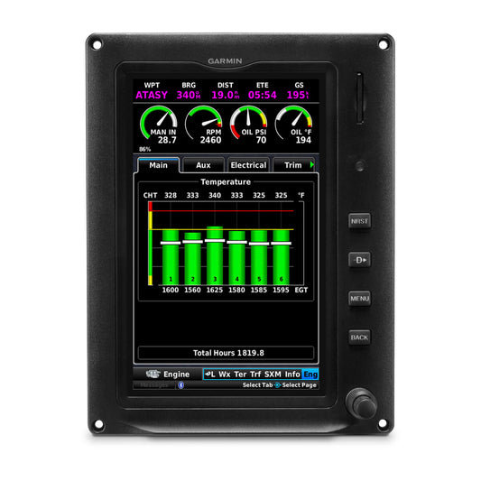 G3X Touch™ for Certificated Aircraft 7\" Portrait Display with 6 Cylinder EIS