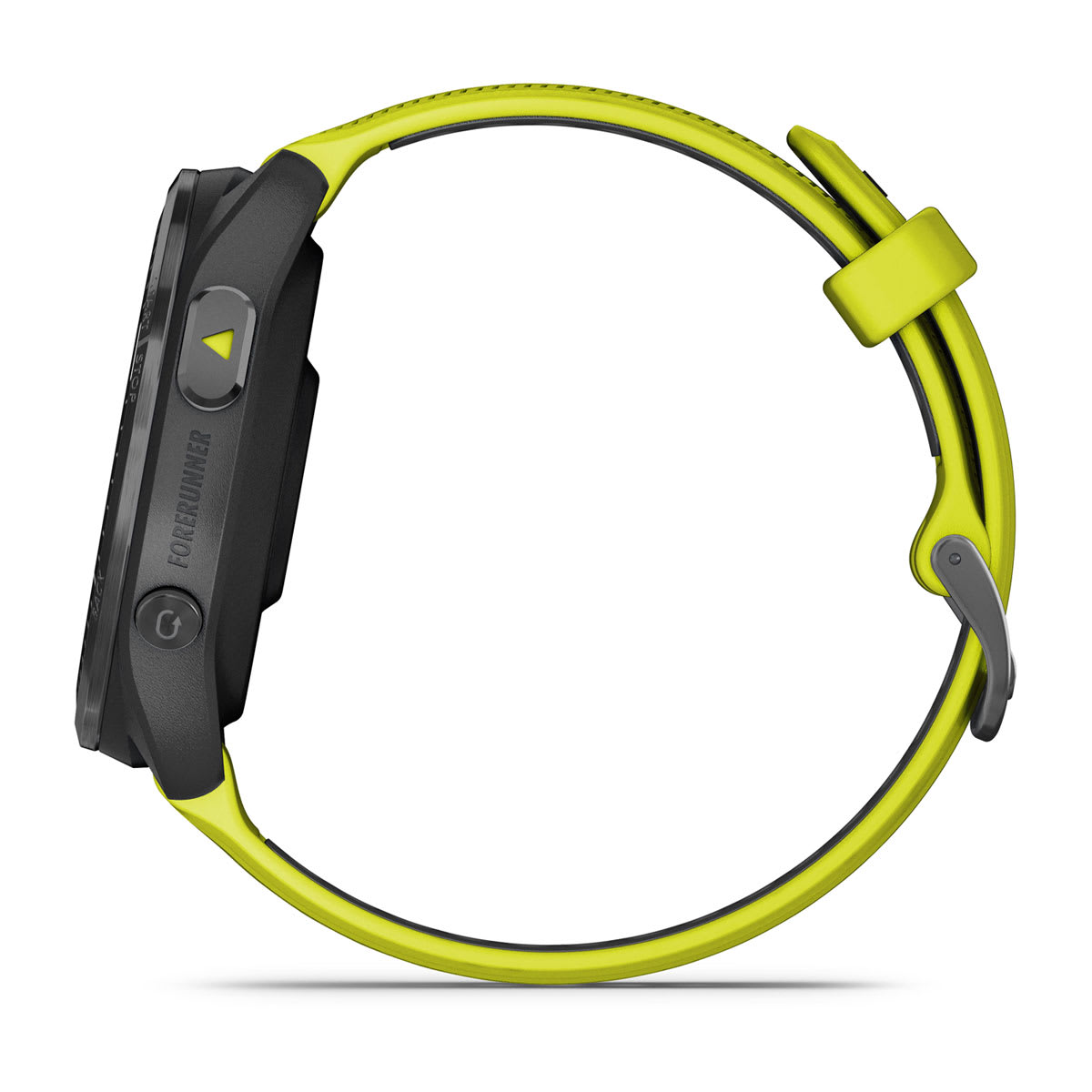 Forerunner® 965 Carbon Gray DLC Titanium Bezel with Black Case and Amp Yellow/Black Silicone Band