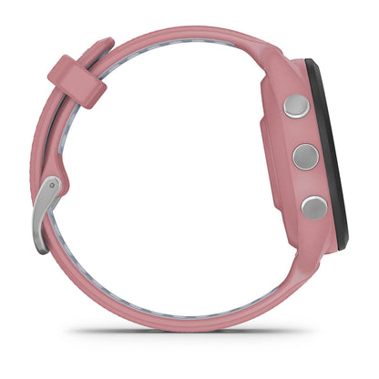 Forerunner® 265S Black Bezel with Light Pink Case and Light Pink/Whitestone Silicone Band