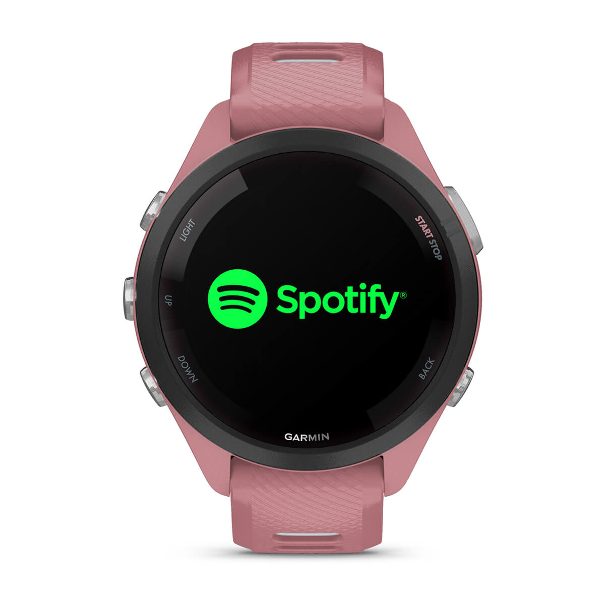 Forerunner® 265S Black Bezel with Light Pink Case and Light Pink/Whitestone Silicone Band