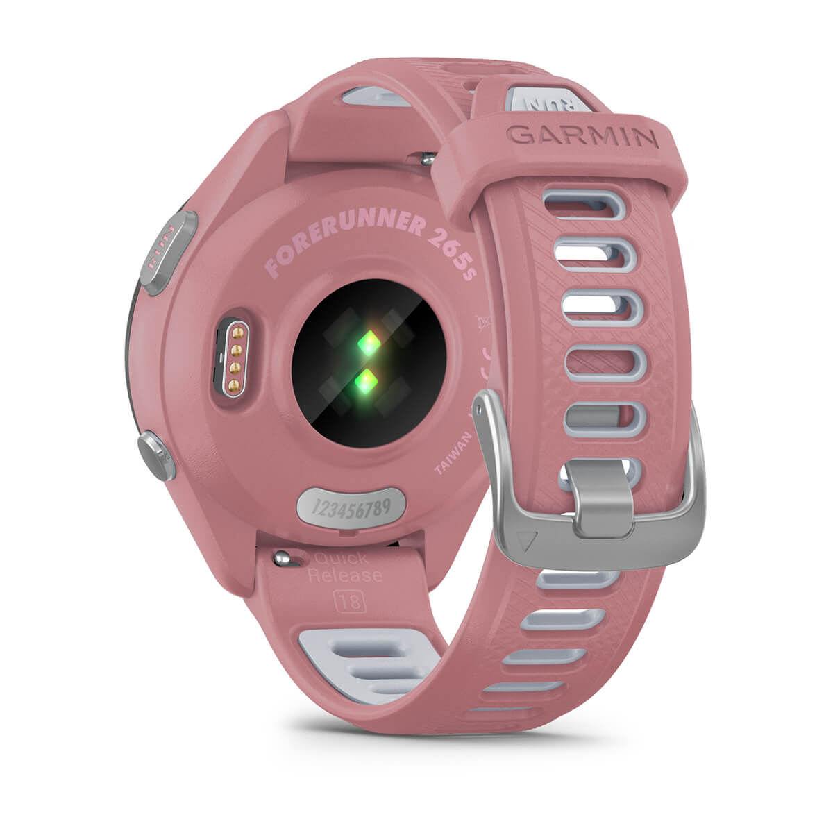 Forerunner® 265S Black Bezel with Light Pink Case and Light Pink/Whitestone Silicone Band