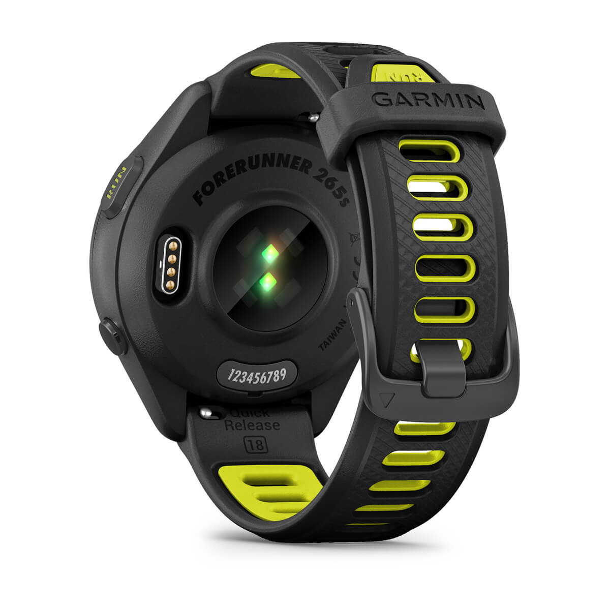 Forerunner® 265S Black Bezel and Case with Black/Amp Yellow Silicone Band