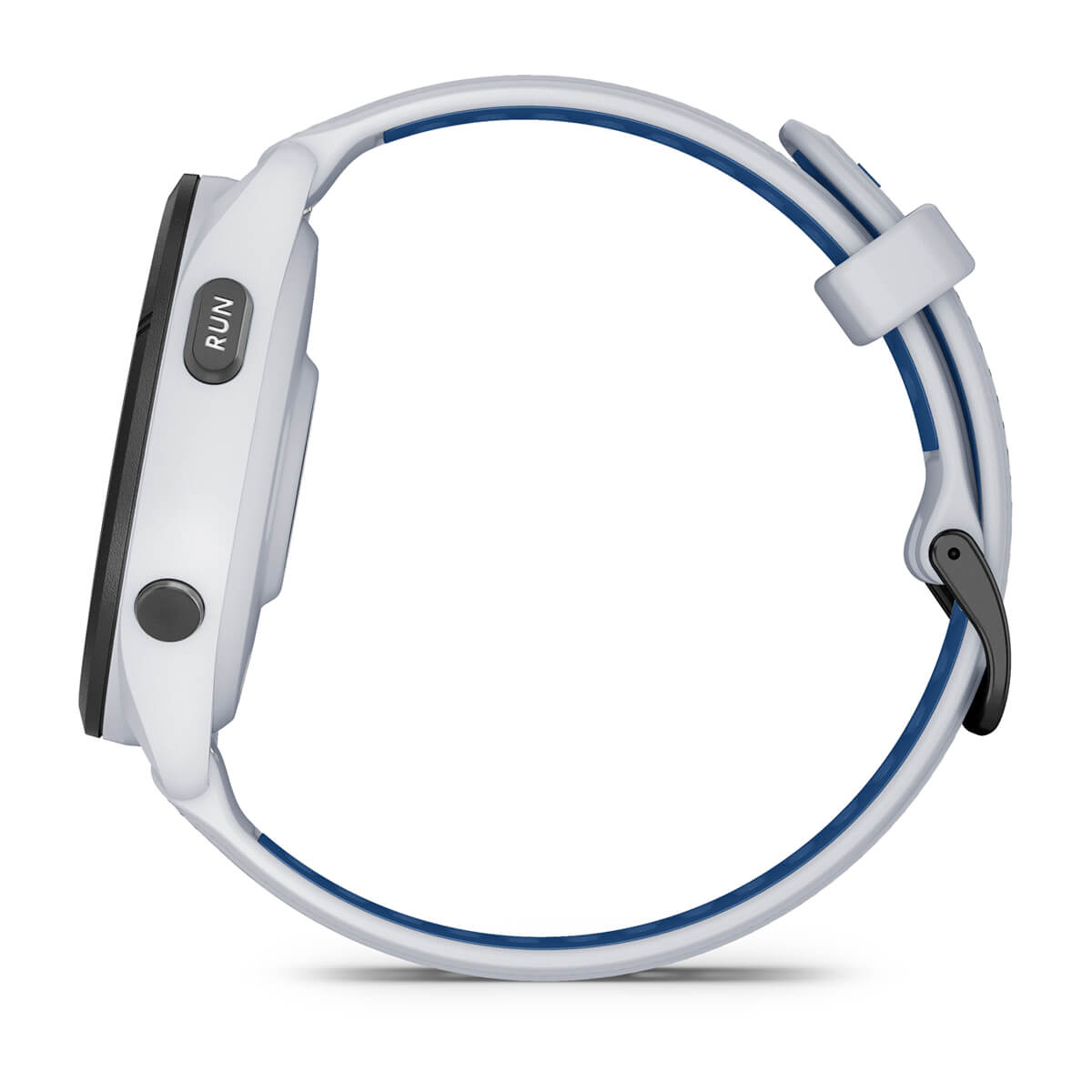 Forerunner® 265 Black Bezel with Whitestone Case and Whitestone/Tidal Blue Silicone Band