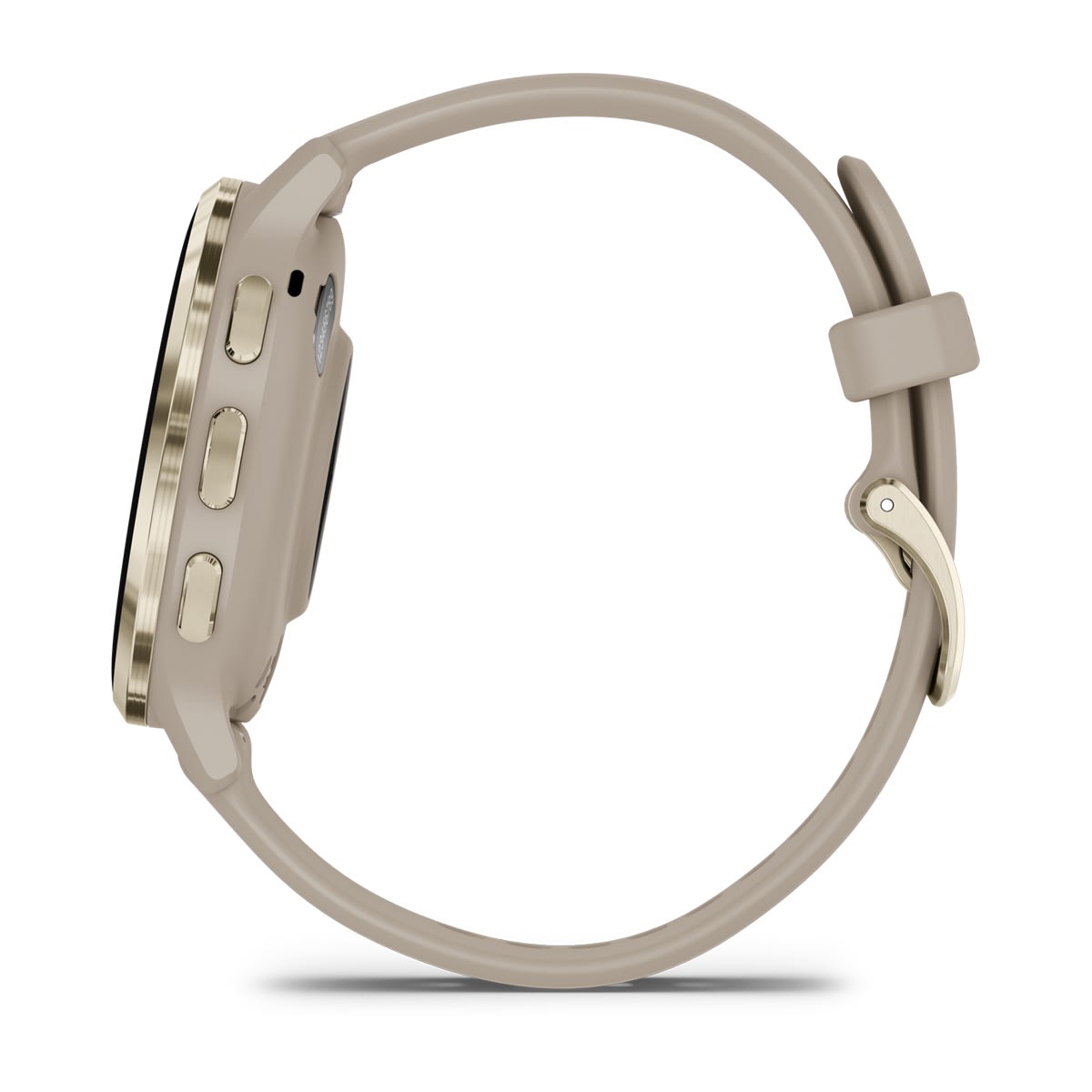 Venu® 3S Soft Gold Stainless Steel Bezel with French Gray Case and Silicone Band