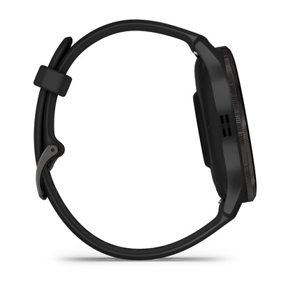 Venu® 3 Slate Stainless Steel Bezel with Black Case and Silicone Band