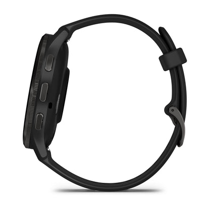 Venu® 3 Slate Stainless Steel Bezel with Black Case and Silicone Band