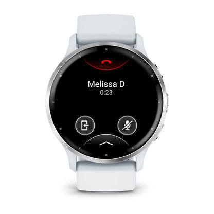 Venu® 3 Silver Stainless Steel Bezel with Whitestone Case and Silicone Band