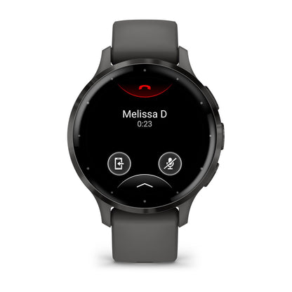 Venu® 3S Slate Stainless Steel Bezel with Pebble Gray Case and Silicone Band