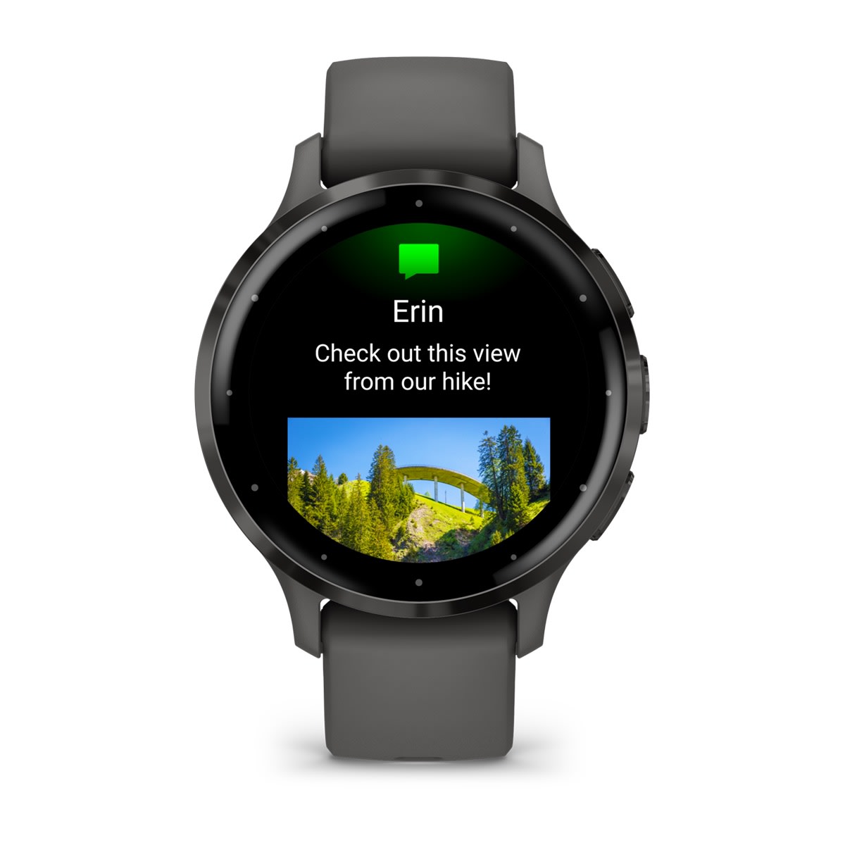 Venu® 3S Slate Stainless Steel Bezel with Pebble Gray Case and Silicone Band