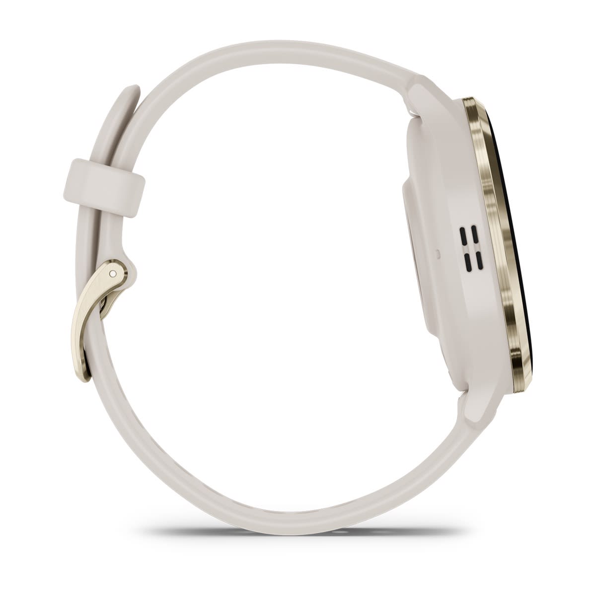 Venu® 3S Soft Gold Stainless Steel Bezel with Ivory Case and Silicone Band